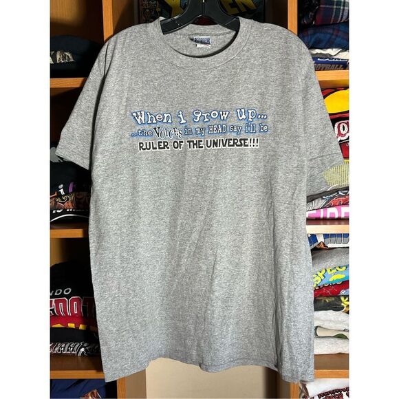 Vintage Y2K The Voices In My Head Funny Parody Tee - Picture 1 of 5